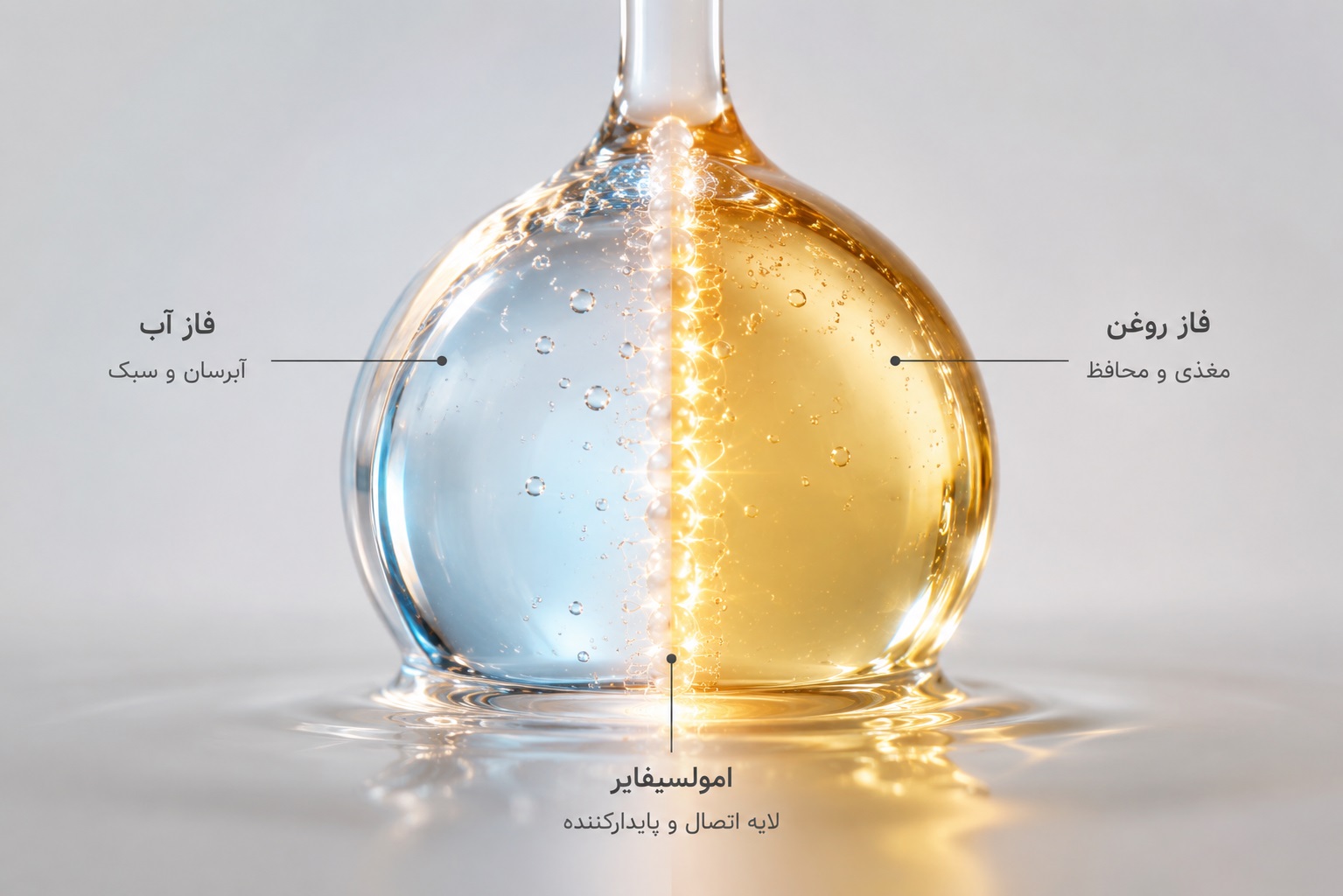 راهنمای جامع انتخاب امولسیفایر در فرمولاسیون آرایشی: از HLB تا لاملار